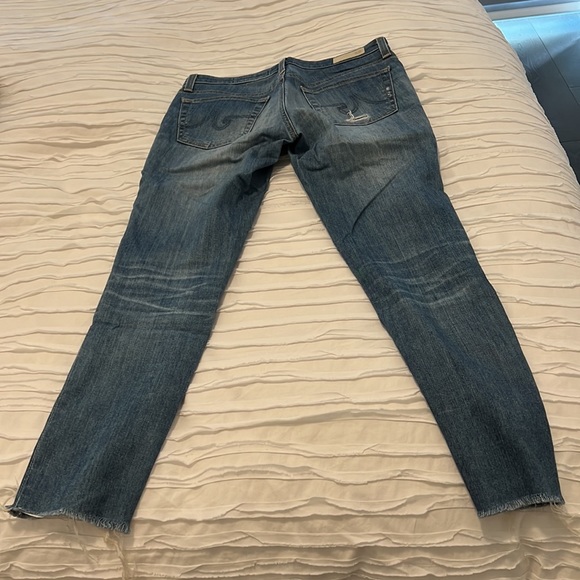 WOMENS AG jeans the stilt crop cigarette crop ripped jeans in 26 - Picture 7 of 8